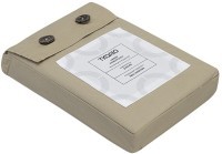 Набор наволочек из стираного перкаля бежево-серого цвета из коллекции essential, 70х70 см (77742)