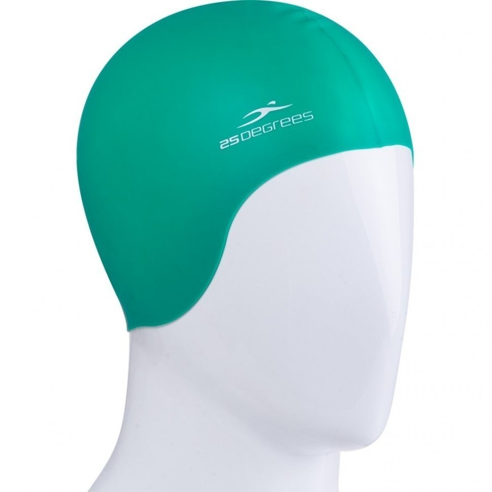 Шапочка для плавания Diva Green, силикон, подростковый, для длинных волос (1433307)
