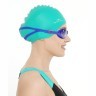 Шапочка для плавания Diva Green, силикон, подростковый, для длинных волос (1433307)