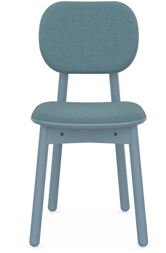 Стул с обивкой saga, рогожка, сине-зеленый (76422)