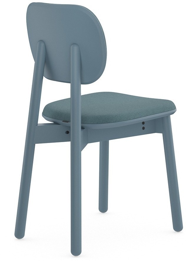 Стул с обивкой saga, рогожка, сине-зеленый (76422)