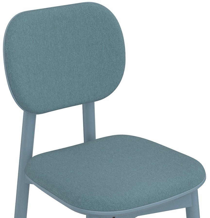 Стул с обивкой saga, рогожка, сине-зеленый (76422)