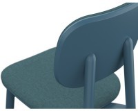 Стул с обивкой saga, рогожка, сине-зеленый (76422)