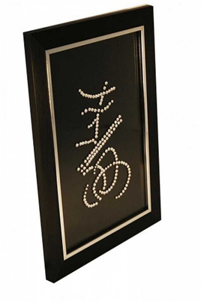 Картина Иероглиф Долголетие большой с кристаллами Swarovski (1867)