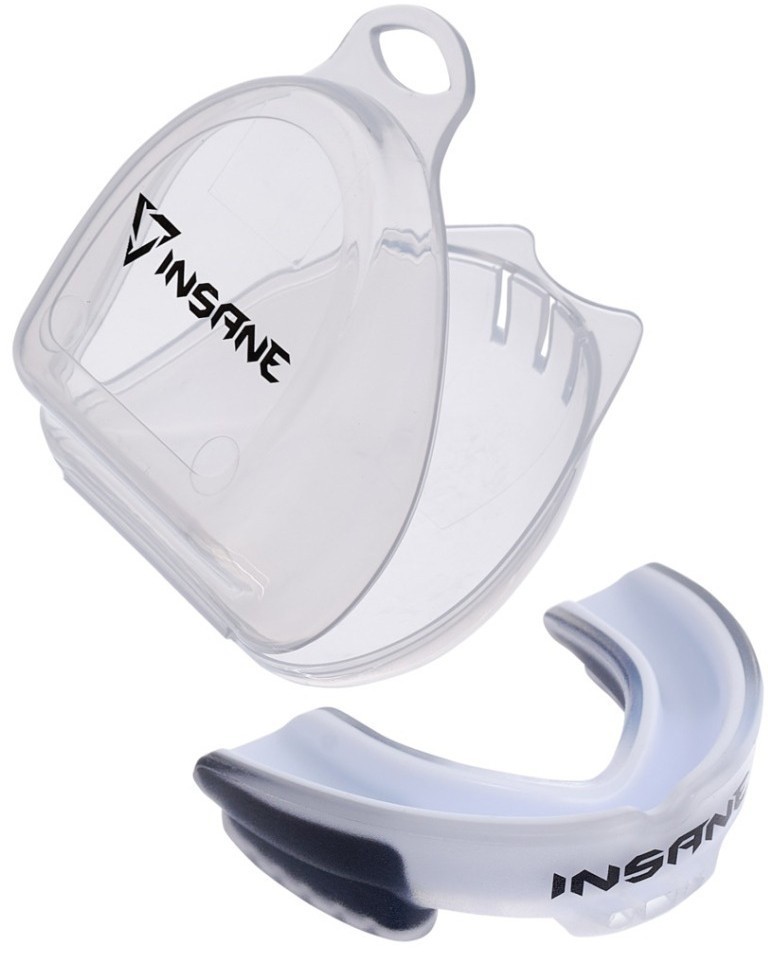 Капа 1-челюстная INSANE LYNX, ЭВА, белый/черный, взрослый (2101031)