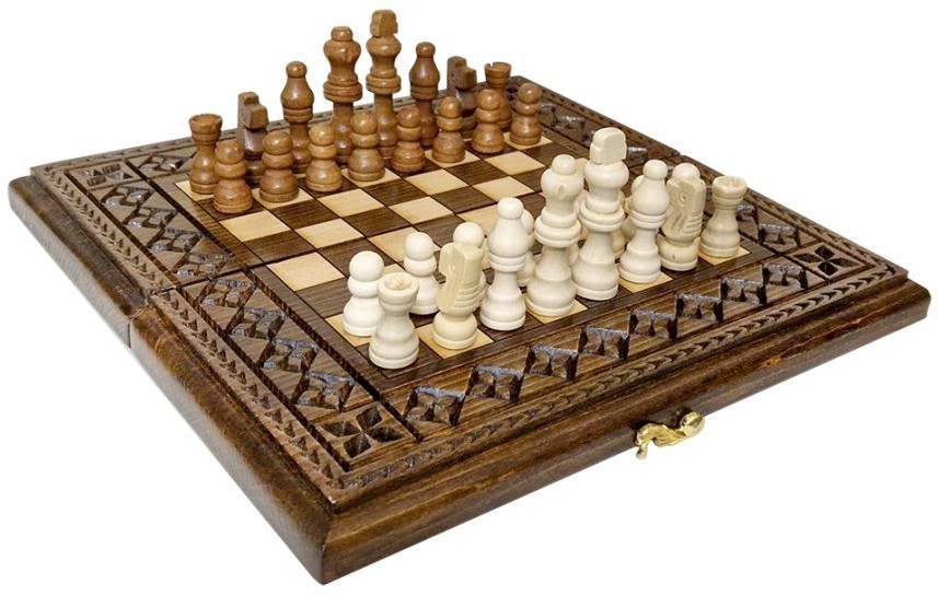 Шахматы + нарды резные "Роял 2" 30, Ustyan (64442)