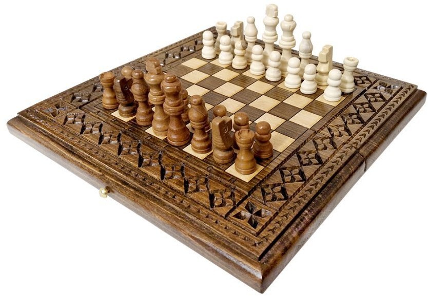 Шахматы + нарды резные "Роял 2" 30, Ustyan (64442)