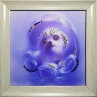 Картина Лапа моя с кристаллами Swarovski (1631)