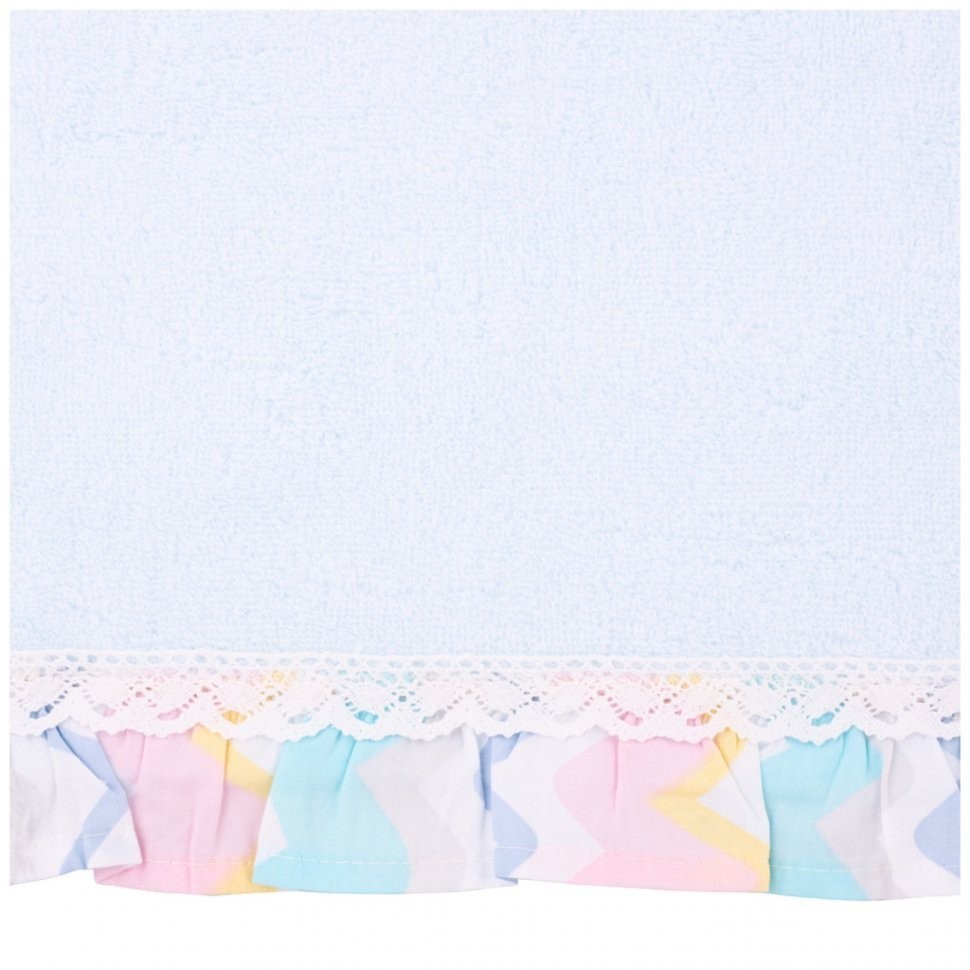 Полотенце махровое "шибби шик" 30х50см ,голубой, 100%хлопок SANTALINO (850-460-39)