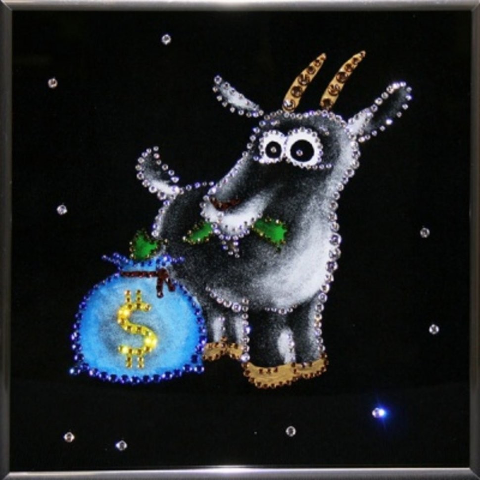 Картина Новогодний сюрприз с кристаллами Swarovski (1541)