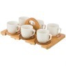 Кофейный набор lefard "native" на 6 пер. 12пр. 150 мл на подставке 34,5*20*8 см (587-137)