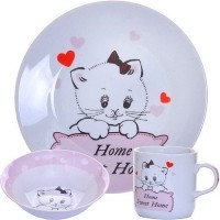 Детский набор посуды Котенок LORAINE (30549)