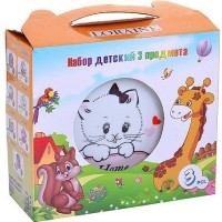 Детский набор посуды Котенок LORAINE (30549)