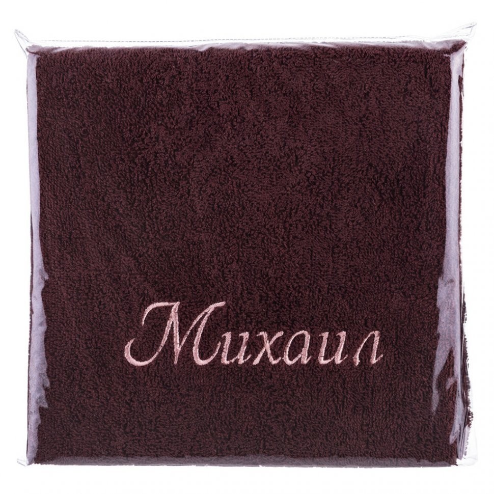 Полотенце махровое 50*90см "михаил" , 100% хлопок , коричневый SANTALINO (850-111-17)