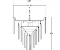 Светильник потолочный матовое стекло d63*63см (TT-00000517)