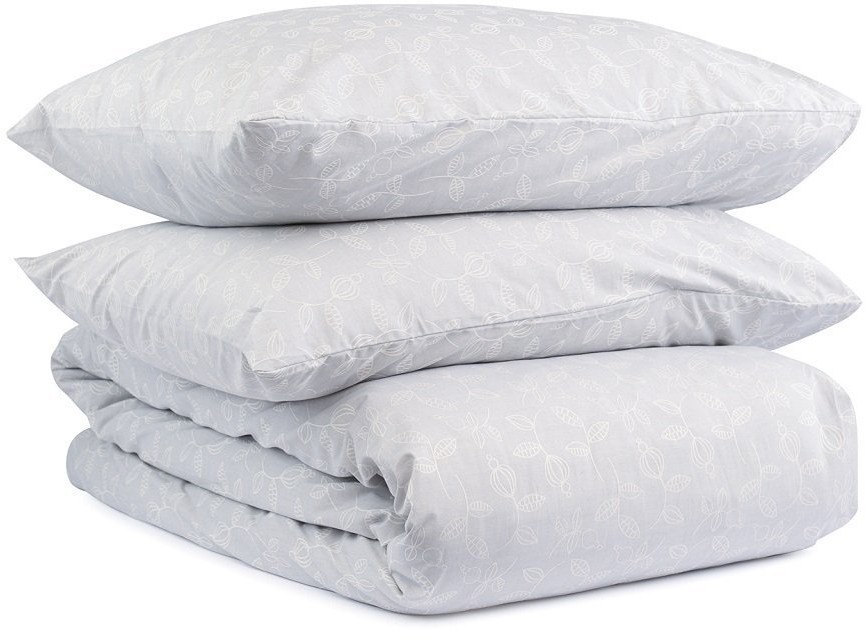 Комплект постельного белья из сатина с жаккардовым рисунком Ягоды тайги из коллекции russian north, 150х200 см (73251)