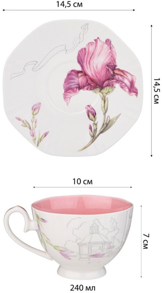 Чайный набор lefard "blossom" на 6 пер. 12 пр. 240 мл (165-528)