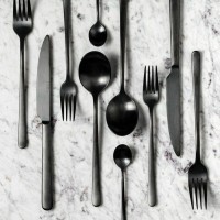 Нож столовый 2RDU0003, нержавеющая сталь 18/10, PVD, total black, PINTINOX