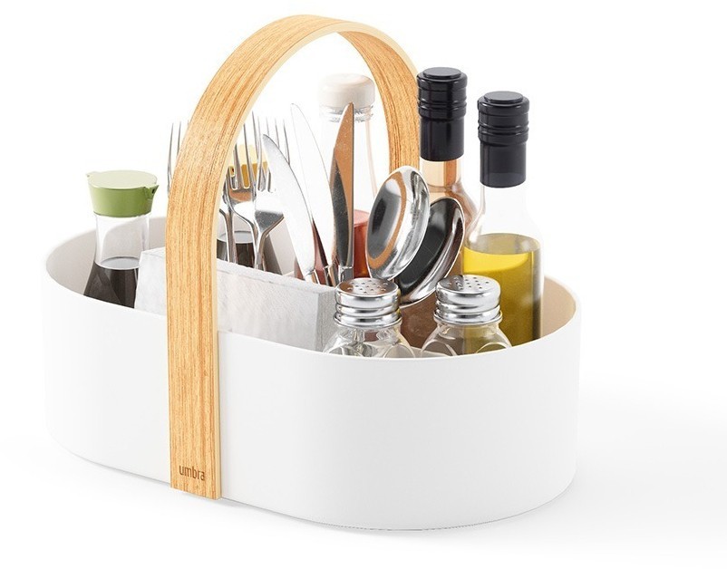 Органайзер bellwood caddy, 30х23 см, белый/натуральное дерево (76336)