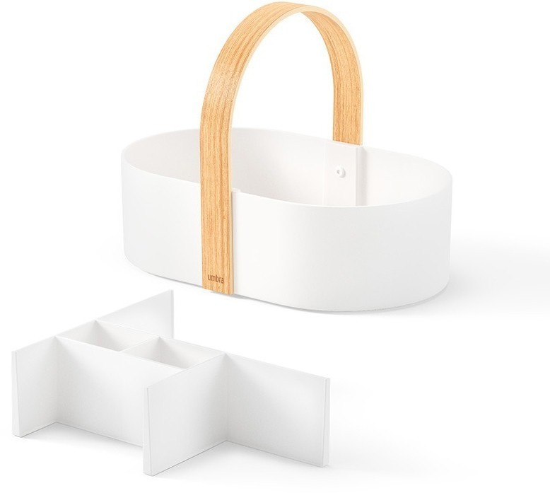 Органайзер bellwood caddy, 30х23 см, белый/натуральное дерево (76336)