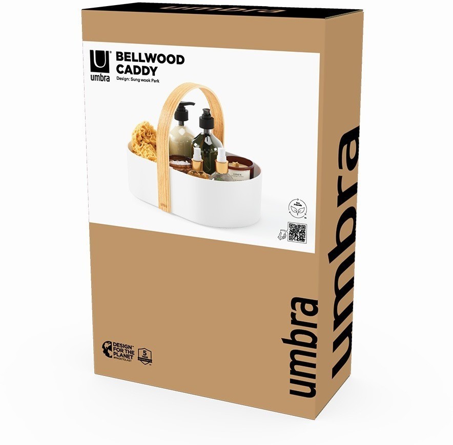 Органайзер bellwood caddy, 30х23 см, белый/натуральное дерево (76336)