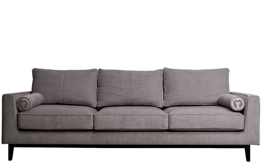 Диван Madrid Memory с кантом трехм. без мех.,шенилл коричневый Natur Kor+Colt032 (TT-00015137)