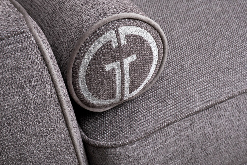 Диван Madrid Memory с кантом трехм. без мех.,шенилл коричневый Natur Kor+Colt032 (TT-00015137)