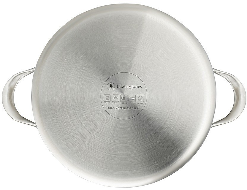 Кастрюля с крышкой 3ply etalon, D24 см, 6 л (77005)