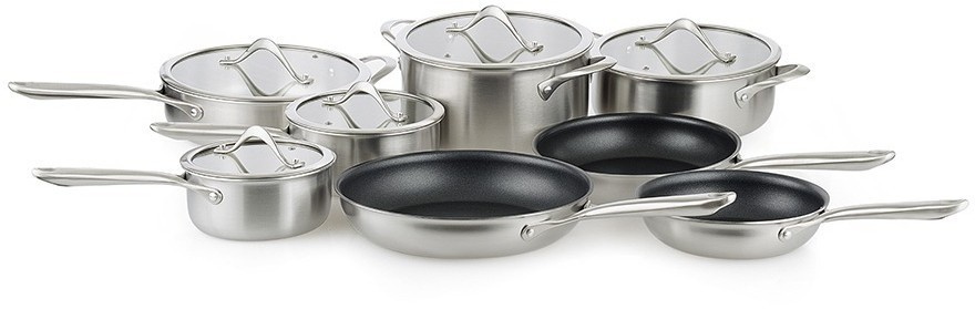 Кастрюля с крышкой 3ply etalon, D24 см, 6 л (77005)