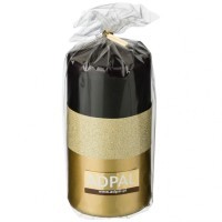 Свеча декоративная столбик &quot;магический блеск&quot; black диаметр 6 см высота 12 см Adpal (348-818)