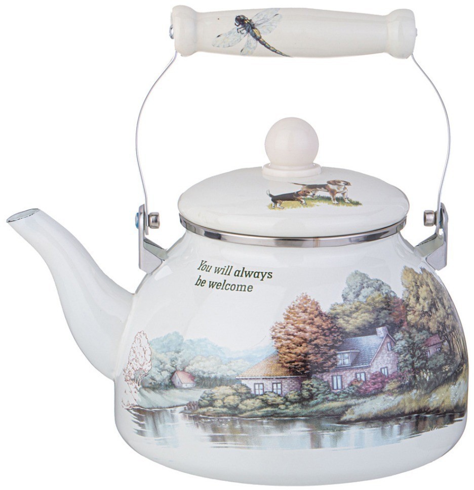 Чайник agness эмалированный серия "family house", 2,6 л (943-063)