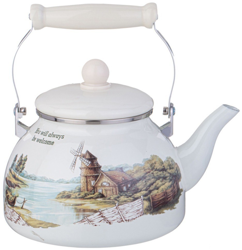 Чайник agness эмалированный серия "family house", 2,6 л (943-063)