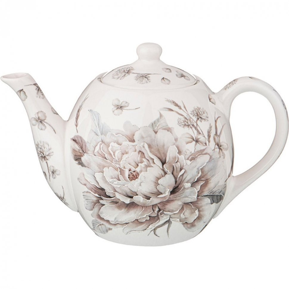 Чайник lefard "белый цветок" 1000 мл серый (86-2431)