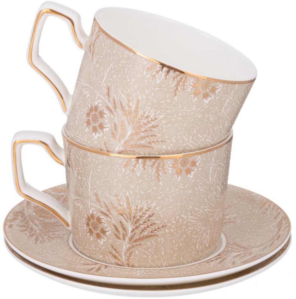 Чайный набор lefard "золотые узоры" на 6 пер. 12 пр. 280 мл (264-1170)