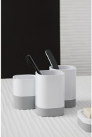 Стакан для зубных щеток tyer, 470 мл, белый/серый (75859)