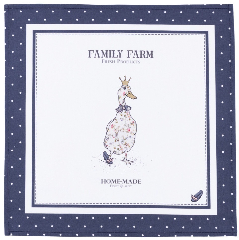 Набор салфеток из 2-х шт "family farm",40х40см, 100% хлопок ,синий,твил, Lefard (850-742-8)