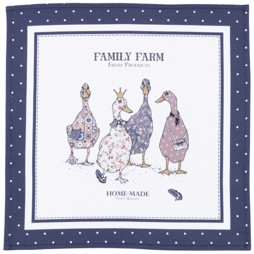 Набор салфеток из 2-х шт "family farm",40х40см, 100% хлопок ,синий,твил, Lefard (850-742-8)