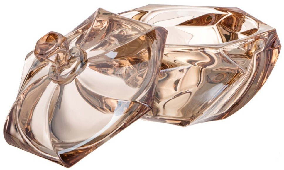 Блюдо с крышкой "bohema" amber диаметр=17 см высота=15,5 см Lefard (195-224)