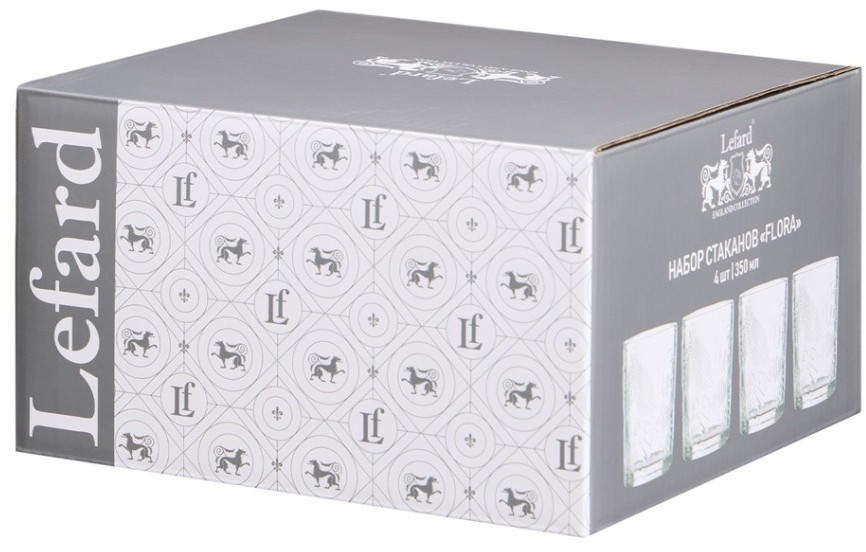 Набор стаканов из 4 шт. "flora" 350 мл/10 см Lefard (750-008)