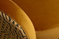 Кресло Napoli вращающееся, велюр принт Pad31+Latt ORANG 76*76*76см (TT-00016170)