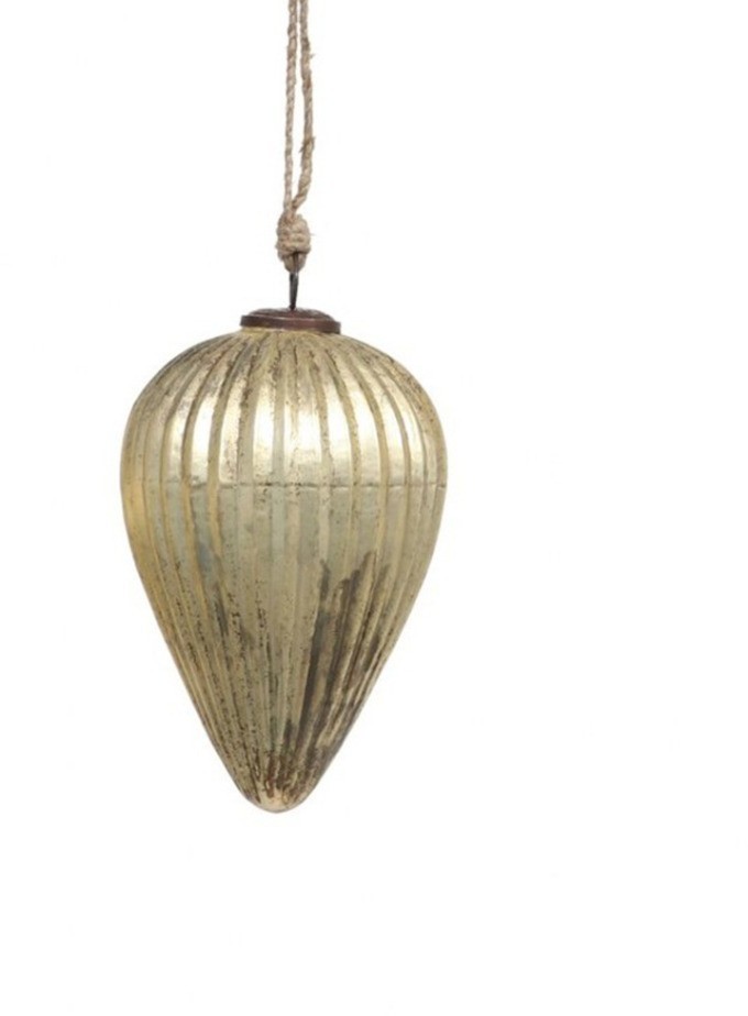 Новогодняя игрушка BL-009B, стекло, Rustic gold, ROOMERS FURNITURE