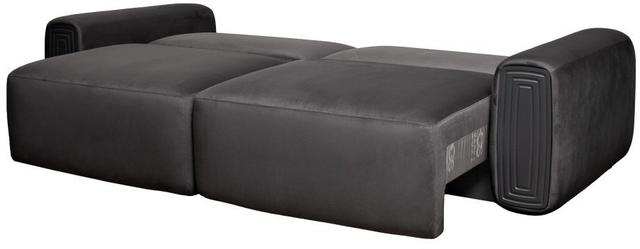 Диван трехместный Turin с мех т.серый велюр Colt1003 255*120**68см (TT-00016437)