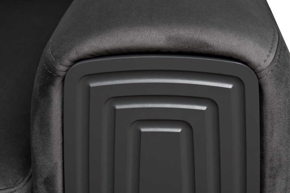 Диван трехместный Turin с мех т.серый велюр Colt1003 255*120**68см (TT-00016437)