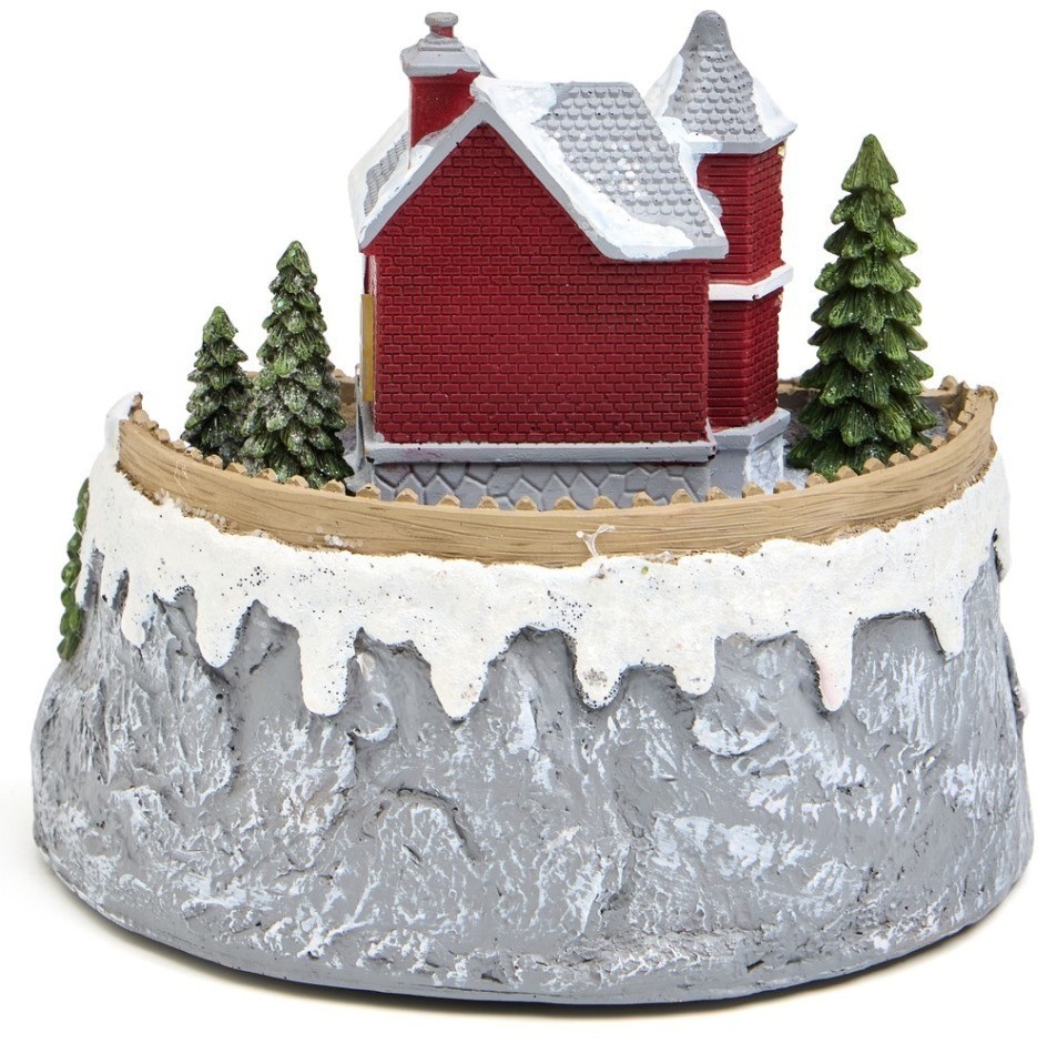 Музыкальная статуэтка "загородный домик" с led-подсветкой 19,5х19,5х17,5 см Lefard (146-2228)