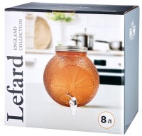 Диспенсер для напитков &quot;orange&quot;, 25,5*21,5*25,5 см, 8 л Lefard (718-205)