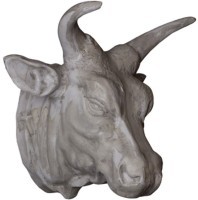 Голова быка 4058, металл, grey, ROOMERS FURNITURE
