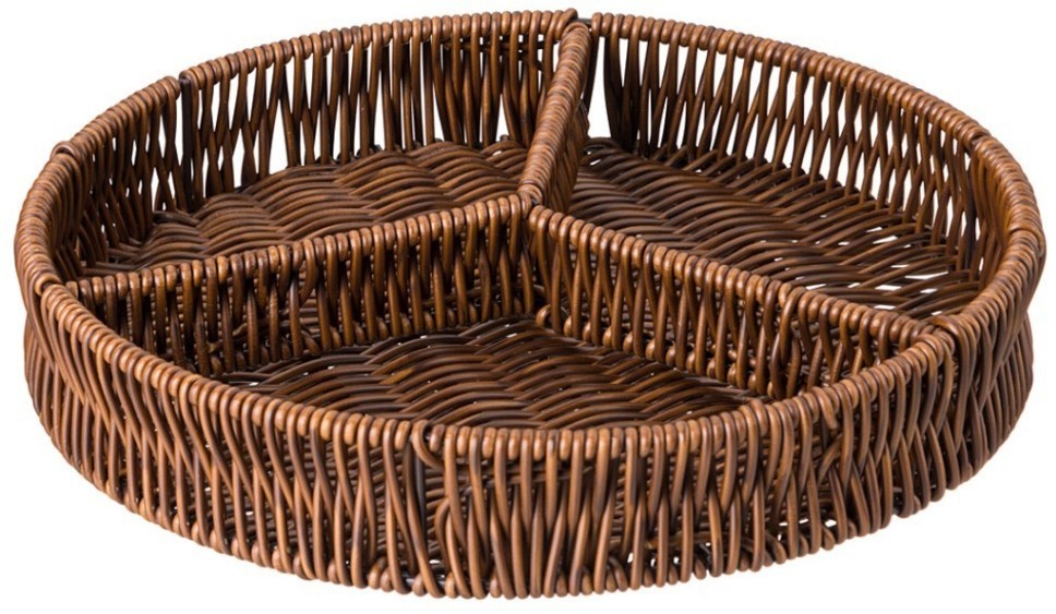 Корзинка-менажница коллекция "натурель" 3 секции 25х4,5 см Lefard (109-306)