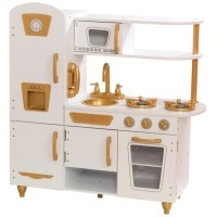 Кухня игровая Винтаж, цвет: белый с золотом (53445_KE)