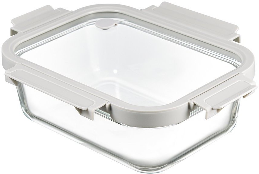 Контейнер для запекания и хранения прямоугольный с крышкой, 1,5 л, светло-серый (75153)
