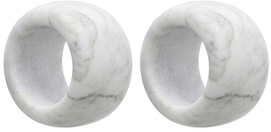 Набор колец для салфеток marm, D5 см, белый мрамор, 2 шт. (75937)